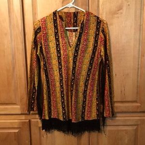 Vintage Fringed Tunic Top